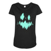 halloween face Maternity Scoop Neck T-shirt
