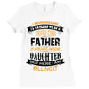 Super Cool Father Of A Freaking Awesome Daughter Ladies Fitted T-Shirt