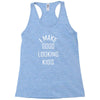 i make good looking kids Racerback Tank