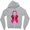 breast cancer pink ribbon Zipper Hoodie