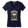 Never Underestimate A Man Who Watches The 100 And Was Born in December Women's V-Neck T-Shirt