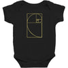 golden spiral Baby Bodysuit