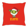 may cristmas be with you yoda Throw Pillow