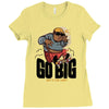go big Ladies Fitted T-Shirt