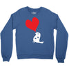 bird love heart animal graph note music party pop art gift Crewneck Sweatshirt