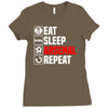eat sleep arsenal Ladies Fitted T-Shirt