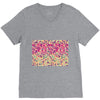 pink triangle print V-Neck Tee