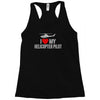 i' love my helicopter pilot Racerback Tank