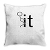funny sweat Throw Pillow