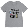 coffee cat V-Neck Tee