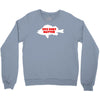 funny size does matter fishing fish holiday jarvis reel rod line sinke Crewneck Sweatshirt