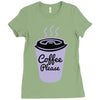 cool coffee please t shirt Ladies Fitted T-Shirt