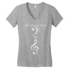 all about that bass no treble Women's V-Neck T-Shirt