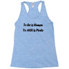 to err is human funny t shirt pirate humor parody s 3xl Racerback Tank