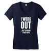 I Work Out Just Kidding I Take Naps Women's V-Neck T-Shirt