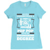 Never Underestimate A Pop Pop With An Engineer Degree Ladies Fitted T-Shirt