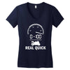 0 100 real quick Women's V-Neck T-Shirt