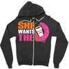 She Wants The D - Dunkin Donuts Zipper Hoodie