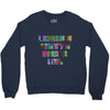 ONE DAY SOMAONE IS GOING TO HUG YOU SO TIGHT THAT ALL OF YOUR BROKEN P Crewneck Sweatshirt