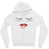 Eyelash And Lips Zipper Hoodie