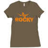 new rocky balboa stallone dark blue logo movie Ladies Fitted T-Shirt