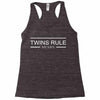 twins rule my life Racerback Tank