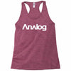 analog white logo Racerback Tank