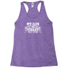 my gun is bigger Racerback Tank
