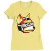 halftone fox (regular) Ladies Fitted T-Shirt