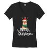 merry cristmas reindeer Women's V-Neck T-Shirt