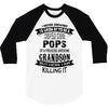 Super Cool Pops Of A Freaking Awesome Grandson 3/4 Sleeve Shirt