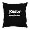 rugby a hooligans game Throw Pillow