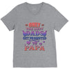 only the best dads get promoted to papa V-Neck Tee
