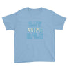 care about anime and two real people girls Youth Tee