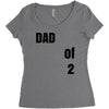 dad of 2 Women's Triblend Scoop T-shirt