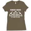 nobody needs an ar 15 Ladies Fitted T-Shirt