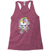 flying rainbow skull island Racerback Tank