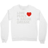 love peace and bacon grease Crewneck Sweatshirt
