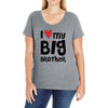 I Love My Big Brother Ladies Curvy T-Shirt