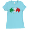 bat man mexican flag mexico logo Ladies Fitted T-Shirt