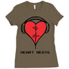heart beats Ladies Fitted T-Shirt