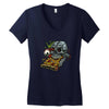 pizzaskull sticker original Women's V-Neck T-Shirt