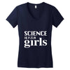 Science is for Girls Women's V-Neck T-Shirt