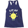 lit af kawaii light bulb Racerback Tank