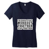 workout Women's V-Neck T-Shirt