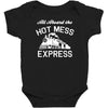 all aboard hot mess express train Baby Bodysuit