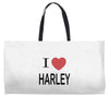i love harley Weekender Totes