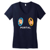 Portal Cat Women's V-Neck T-Shirt