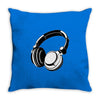 headphones black humor Throw Pillow