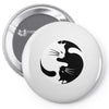 yin yang cat Pin-back button